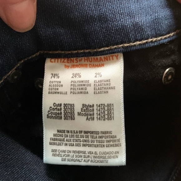 Citizens of Humanity slightly bootcut women’s size 29 dark wash jeans - Picture 4 of 15